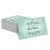Green with Faded White Floral Design Mehndi Card
