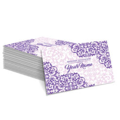 Purple with Detailed Lilac Design Mehndi Card
